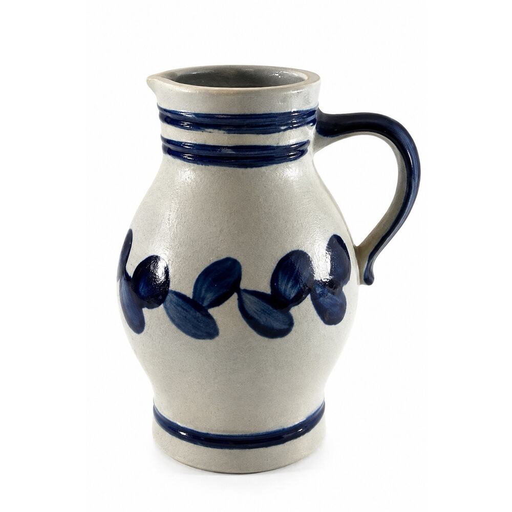 Kleiraba Handarbeit Denmark Pottery Pitcher Vase Blue Gray Stoneware 0.5L - Picture 2 of 8